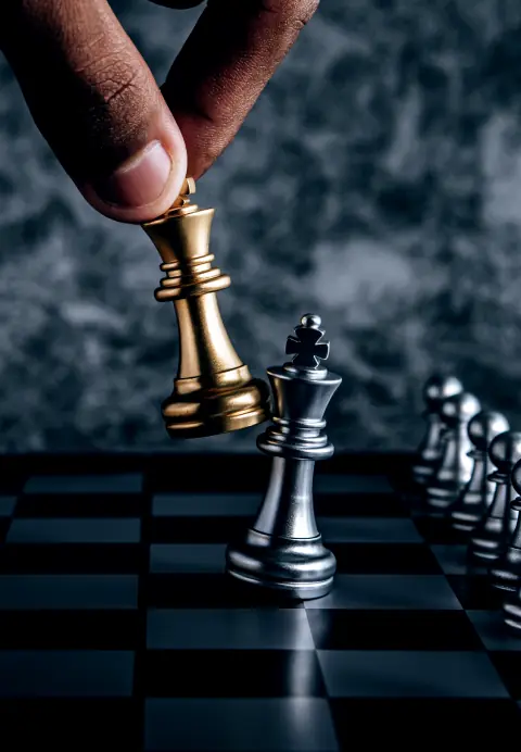 someone playing chess indicating how computer vision helps in decision making